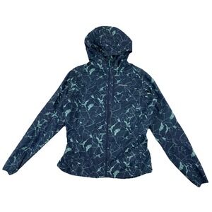 Patagonia Houdini Jacket Women's Small Hooded Navy Blue Rain Windbreaker